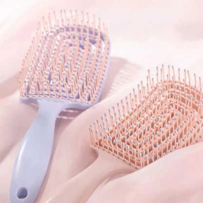 Elastic Massage Comb Hollow Out Hair Brush Scalp